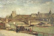 The Pont du Carrousel and the Louvre (nn04), Vincent Van Gogh